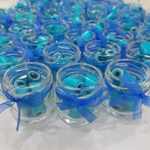 100 ADET ETİKETLİ KURDELELİ KAVANOZ LOLLY ŞEKER 12