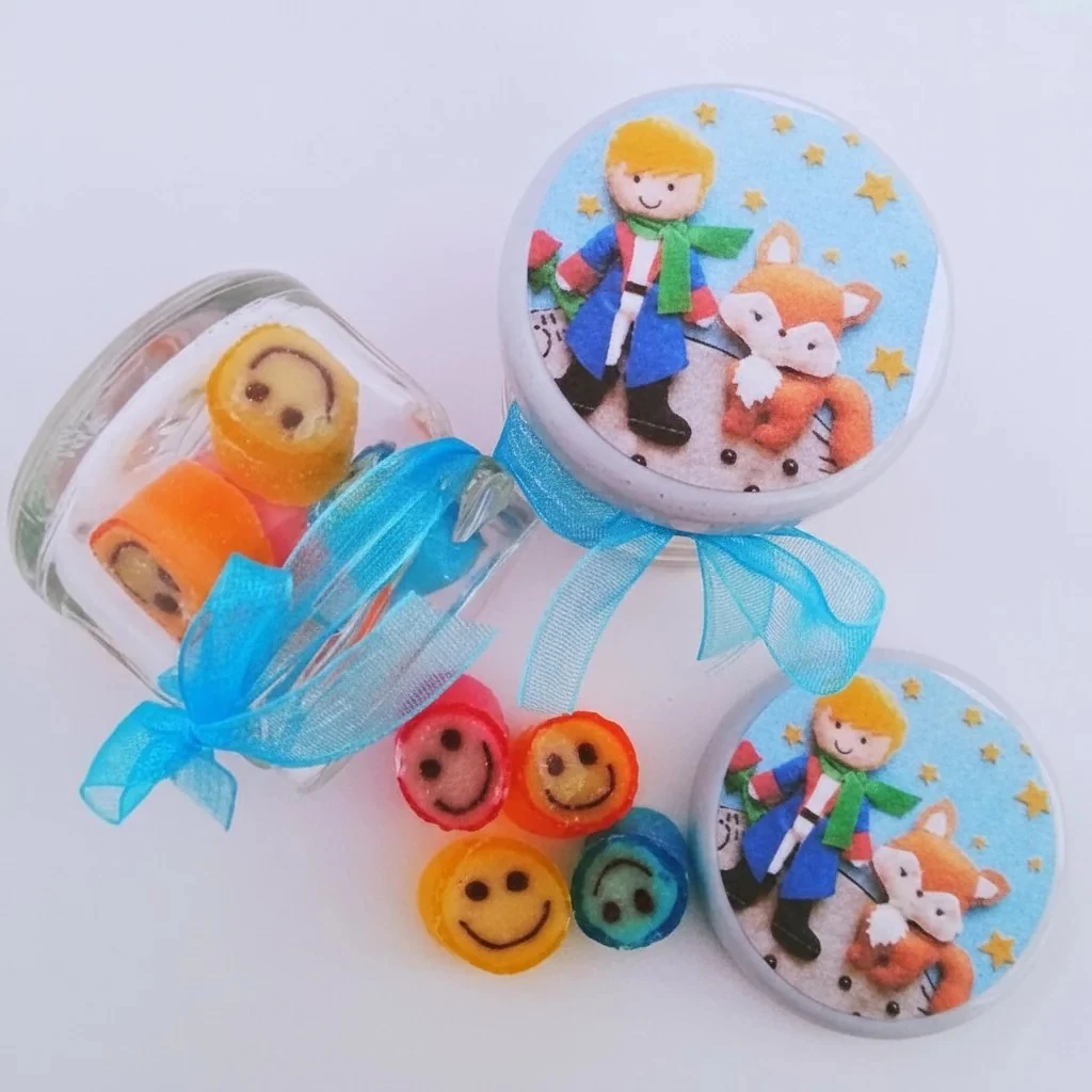 BEBEK ŞEKER BÜFESİ- 24 adet Kavanozlu lolly şeker +24 adet Lolipop şeker