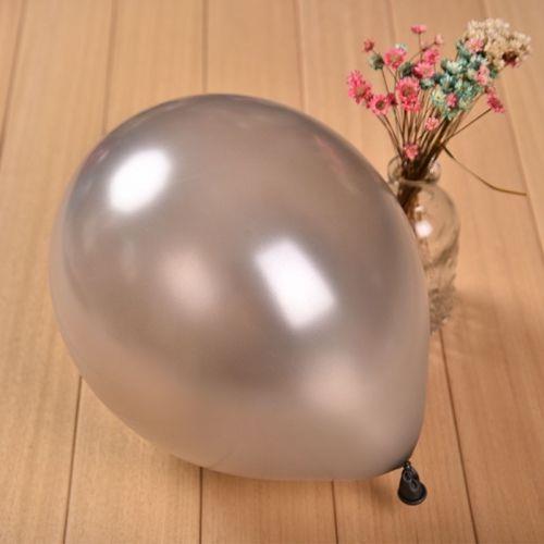 Silver Gümüş Balon Metalik 10 Adet