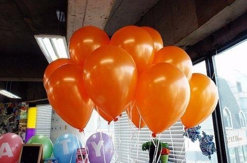 Turuncu Balon Metalik 10 Adet