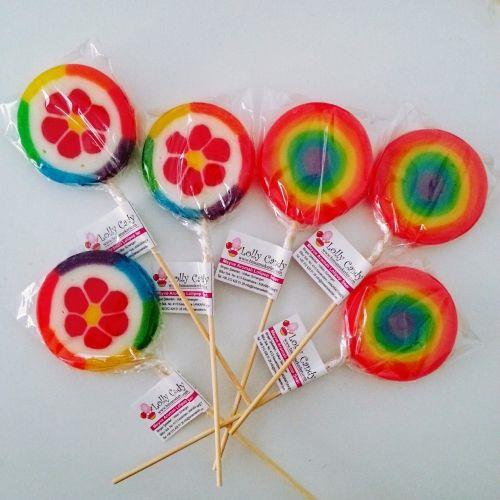 12 ADET GÖKKUŞAĞI LOLLY LOLİPOP ve PAPATYA LOLLY LOLİPOP ŞEKER LL07