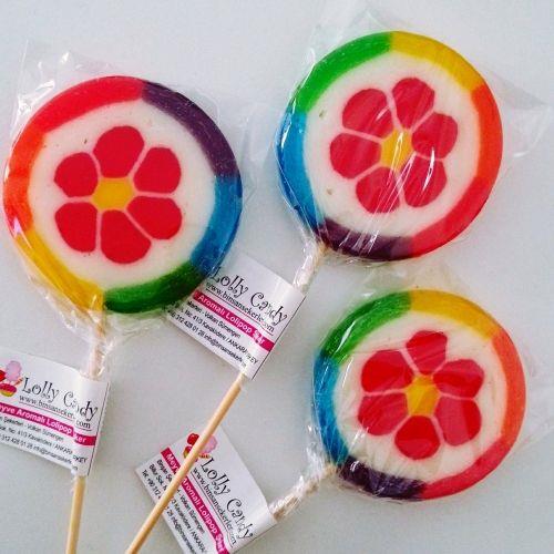 6 ADET GÖKKUŞAĞI PAPATYA LOLLY LOLİPOP ŞEKER