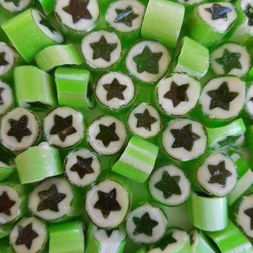 YILDIZ DESENLİ YEŞİL LOLLY ŞEKER ELMA AROMALI 250 GR