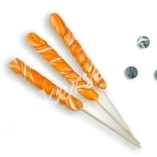 BİNŞAN 12 ADET BURGU LOLİPOP TURUNCU BEYAZ