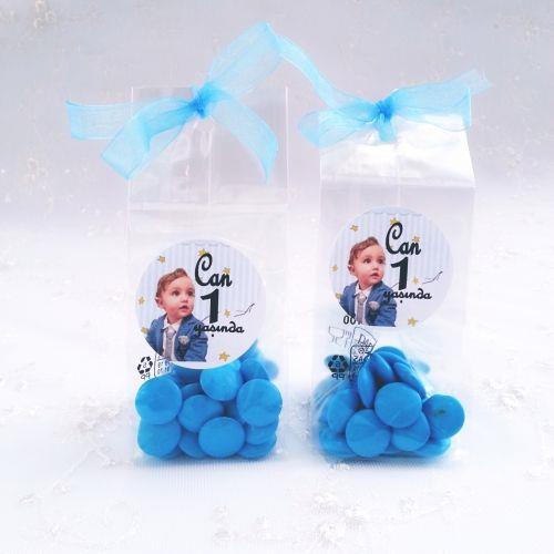 24 ADET PAKETLİ KURDELELİ ETİKETLİ BİBİBON BEBEK ŞEKERİ 30 gr