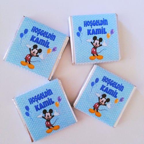 HOŞGELDİN ERKEK BEBEK ÇİKOLATASI 48 ADET KUTULU EC18