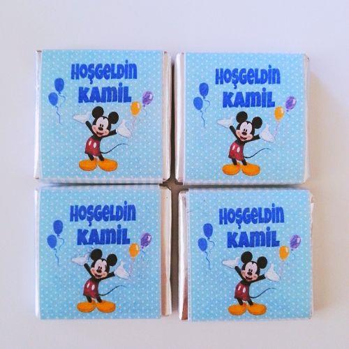 HOŞGELDİN ERKEK BEBEK ÇİKOLATASI 48 ADET KUTULU EC18