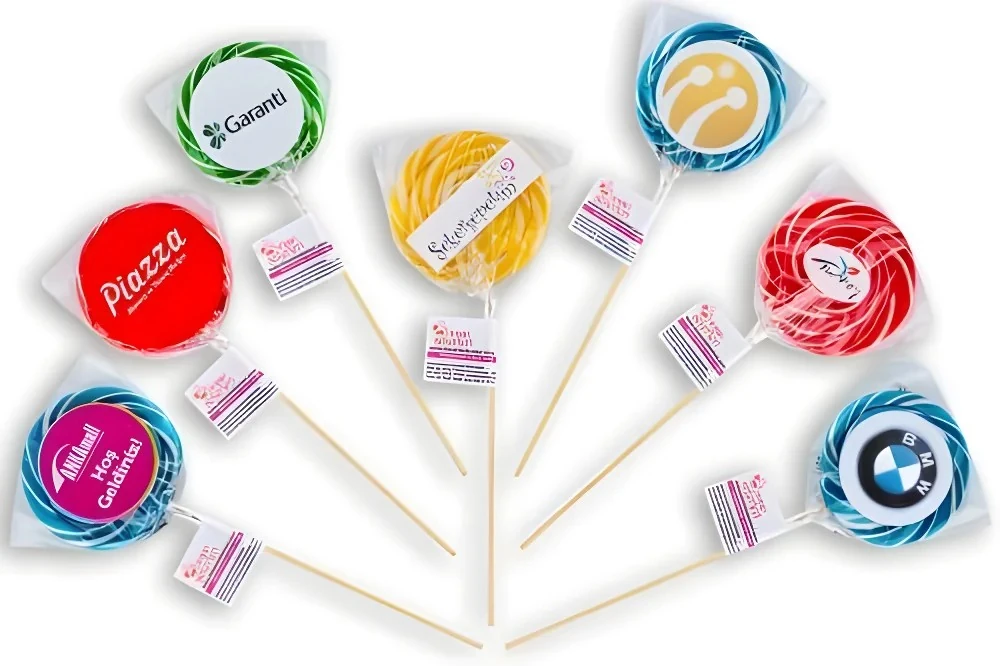 100 ADET SOSYETE LOLİPOP LOGOLU