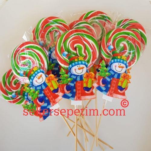 Kardan Adam Lolipop Şeker 6 Adet