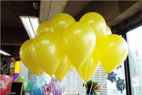 SARI BALON METALİK 10 Adet