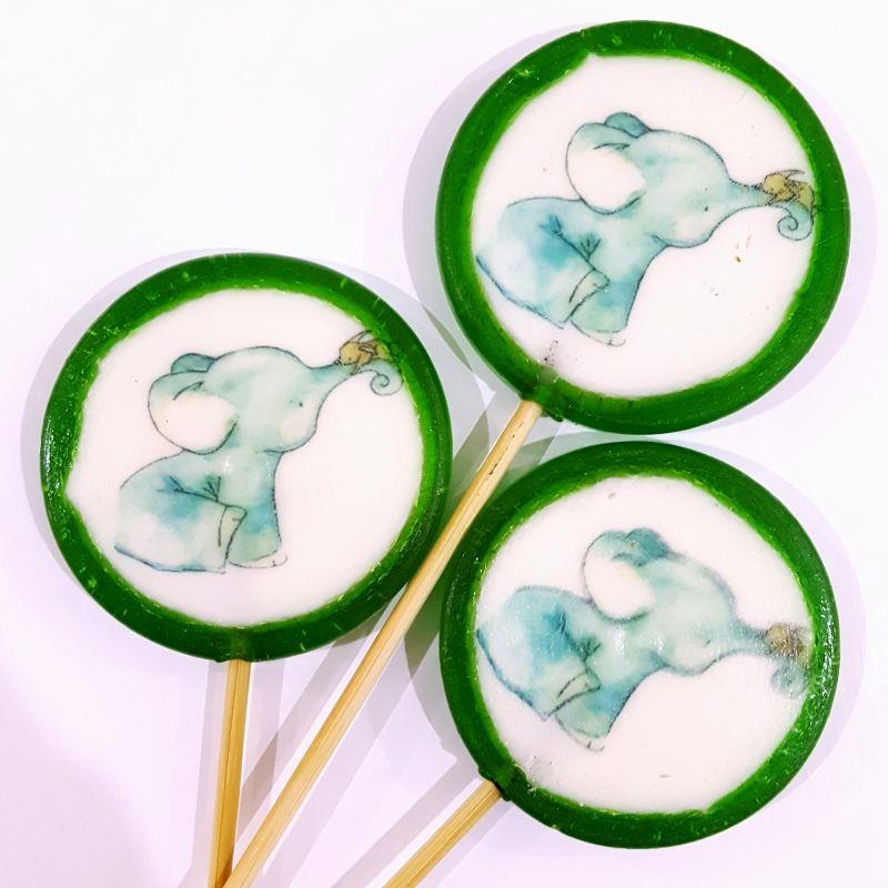 FİL TEMALI  LOLİPOP ŞEKER 6 Adet