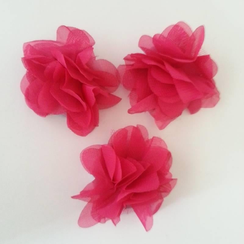 24 adet Lazer Kesim Çiçek Fuşya 01