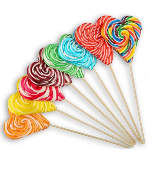 Kalp Lolipop Şeker Karışık 12 Adet