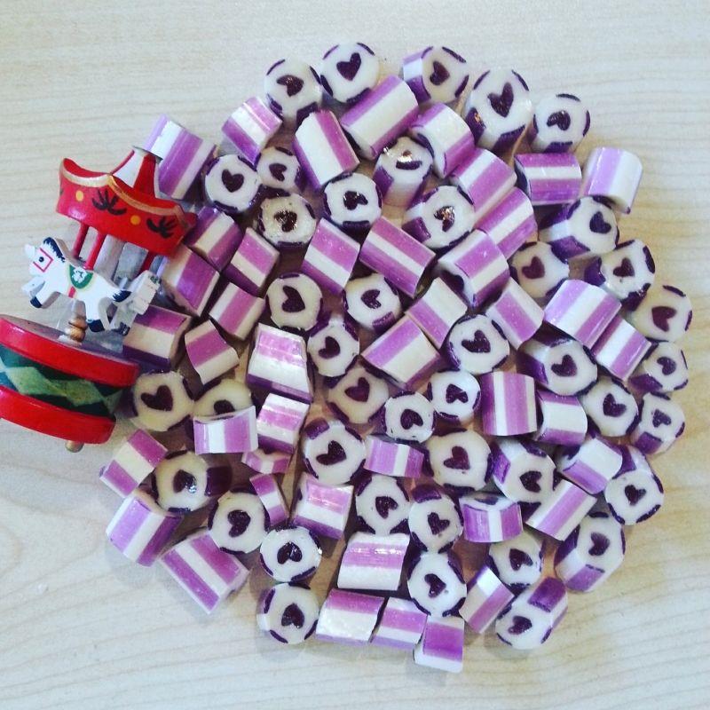 MOR KALP ÇİZGİLİ LOLLY BÖĞÜRTLEN AROMALI 250 GR