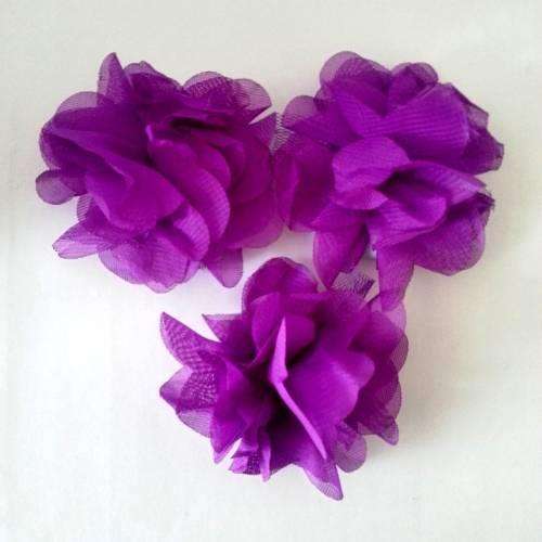 24 adet Lazer Kesim Çiçek Mor C11