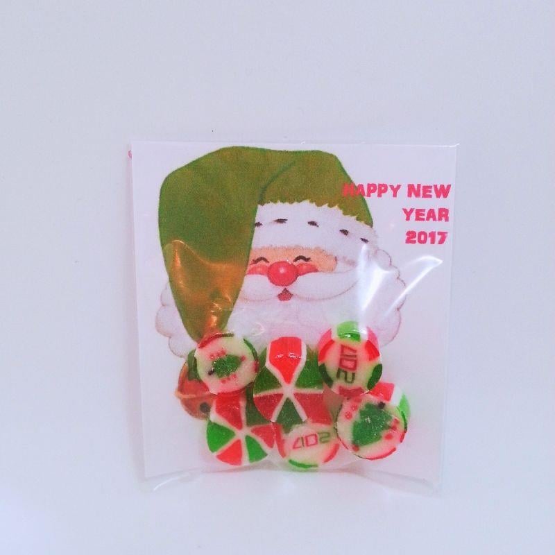 24 ADET NOEL BABA KARTLI 5'li LOLLY PAKET ŞEKER 111