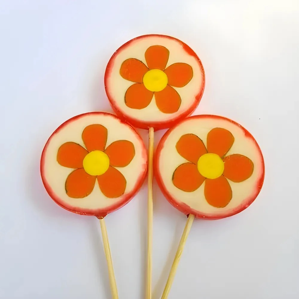 6 ADET GÖKKUŞAĞI PAPATYA LOLLY LOLİPOP ŞEKER