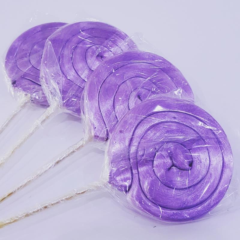 12 ADET SOSYETE LOLİPOP TEK RENK MOR L52