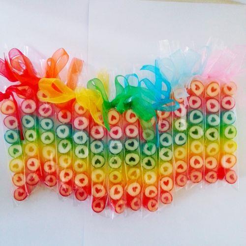 24 Adet ÇOK RENKLİ KALP PARMAK LOLLY CANDY PL09