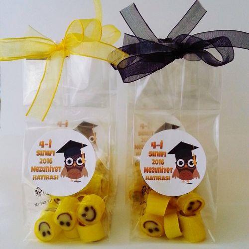 24 ADET KURDELELİ ETİKETLİ LOLLY MEZUNİYET ŞEKERİ 30 gr 47