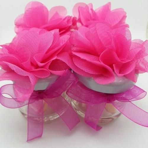 24 ADET FUŞYA ÇİÇEKLİ ETİKETLİ KAVANOZLU GIRL LOLLY BEBEK ŞEKERİ 144