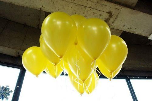 SARI BALON METALİK 10 Adet