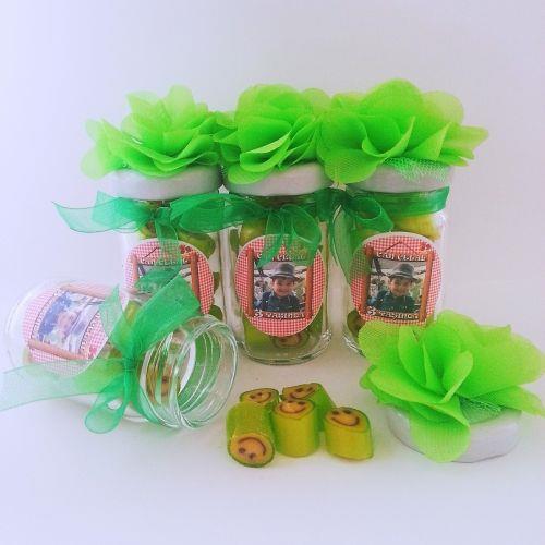 12 ADET YEŞİL ÇİÇEKLİ KAVANOZLU YEŞİL GÜLEN YÜZ LOLLY BEBEK SEKERİ 122