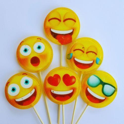 6 Adet Emoji Lolipop Şeker
