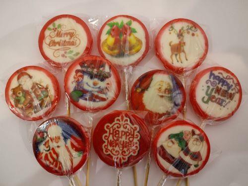 Yılbaşı Lolly Lolipop Şeker 100 Adet