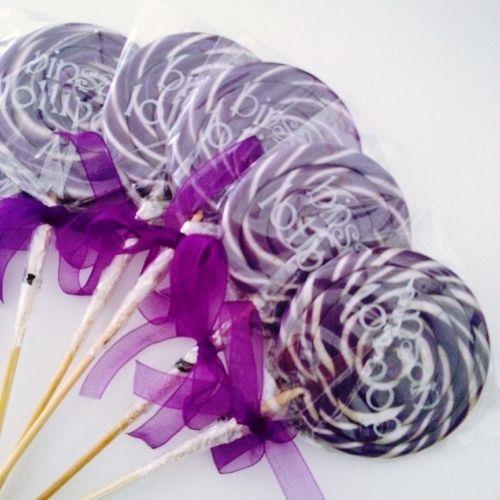 24 ADET KURDELELİ MOR SOSYETE LOLİPOP L10