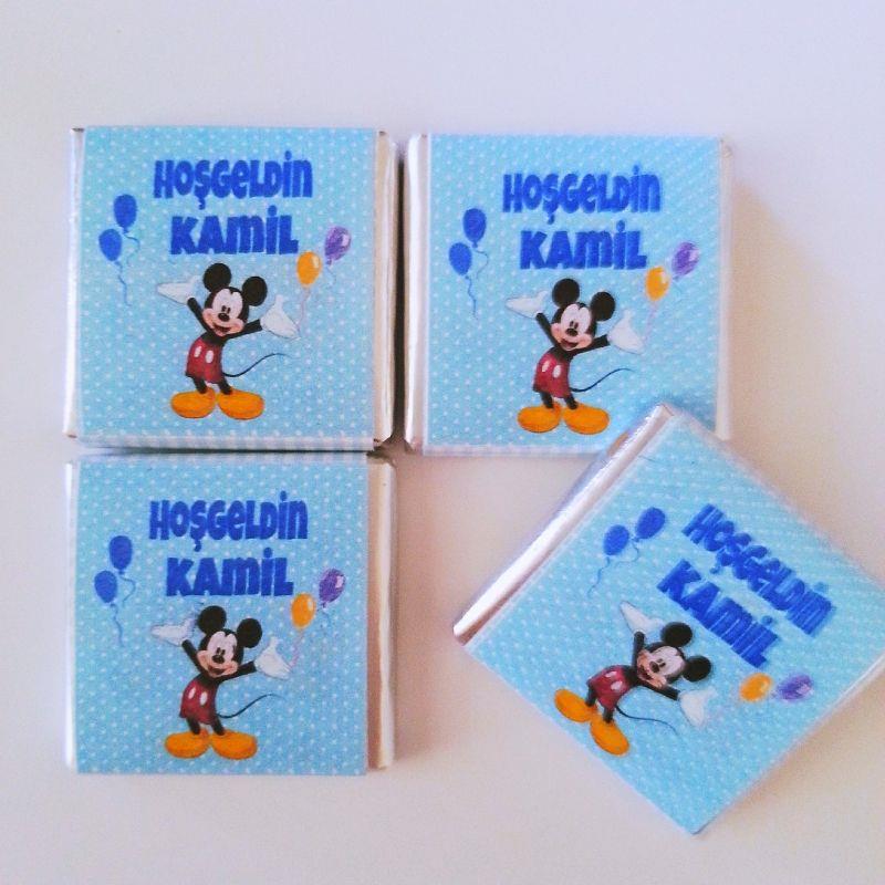 HOŞGELDİN ERKEK BEBEK ÇİKOLATASI 48 ADET KUTULU EC18