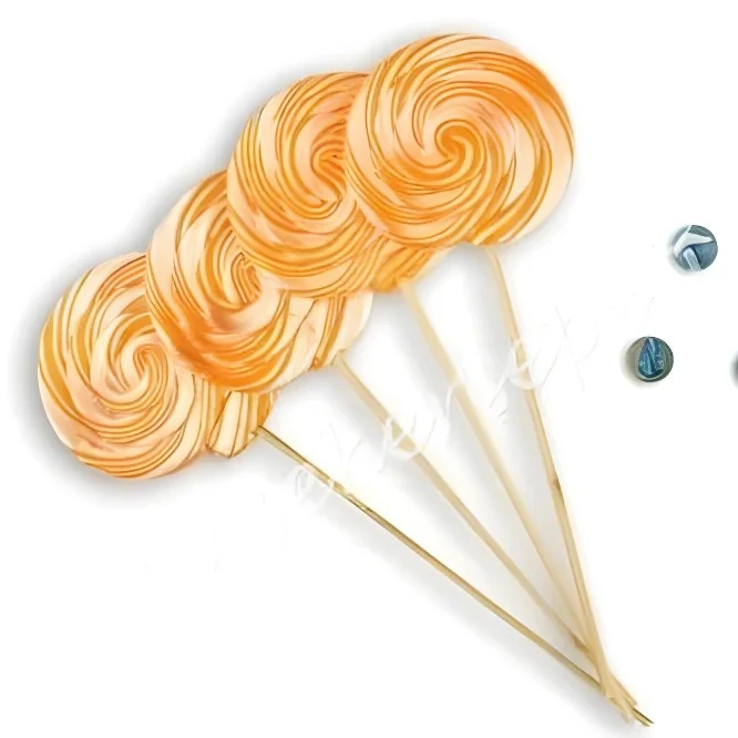 12 ADET SOSYETE LOLİPOP TURUNCU BEYAZ