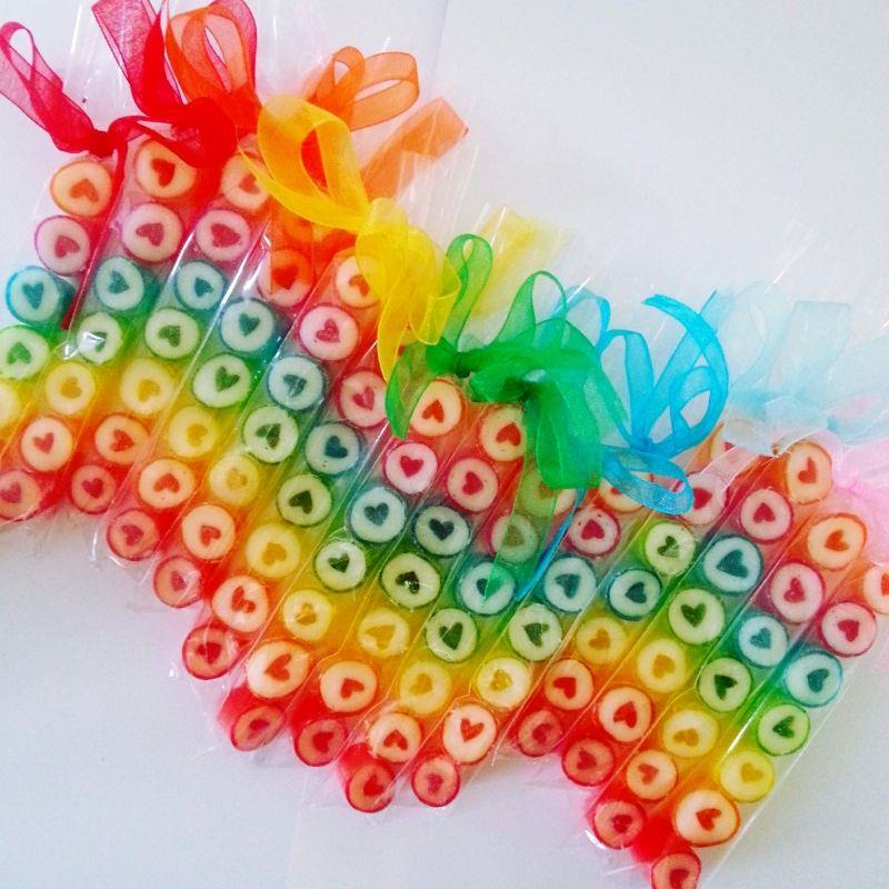 24 Adet ÇOK RENKLİ KALP PARMAK LOLLY CANDY PL09