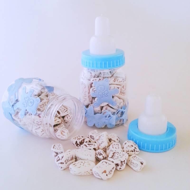 24 ADET MAVİ BİBERONLU BEYAZ ÇAKILTAŞI ERKEK BEBEK ŞEKERİ 142