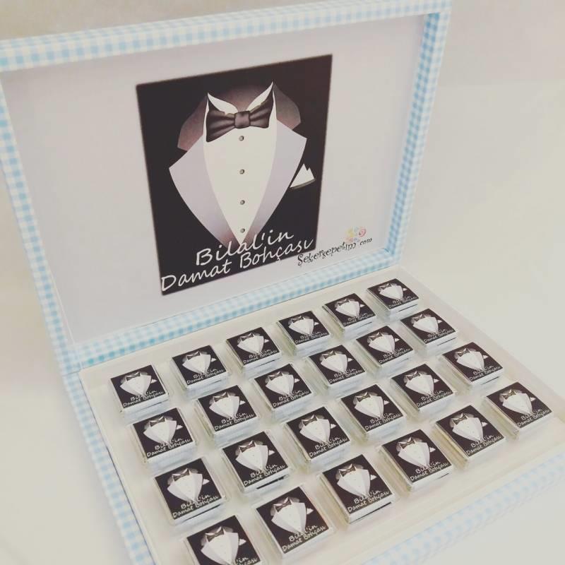 Damat Figürlü  Kutulu Madlen Çikolata 48 ADET  EC22