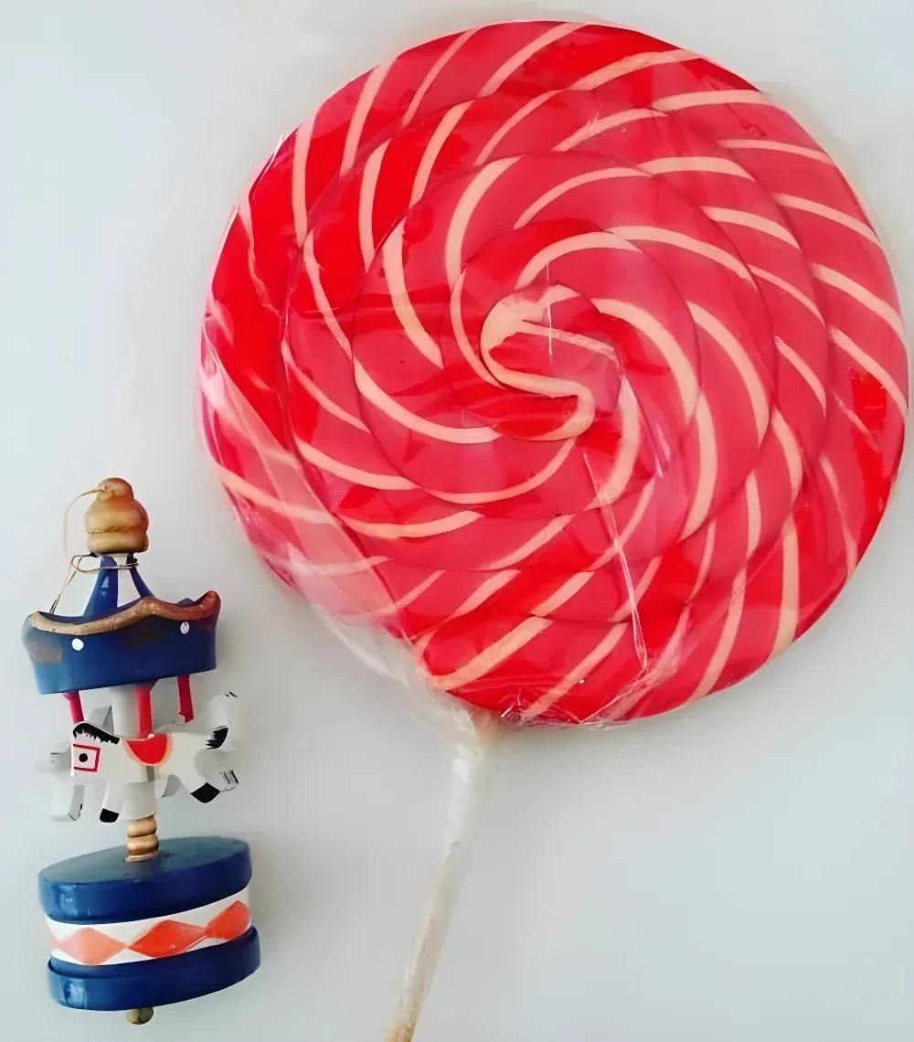 1 ADET SOSYETE LOLİPOP KIRMIZI BEYAZ 500 GR