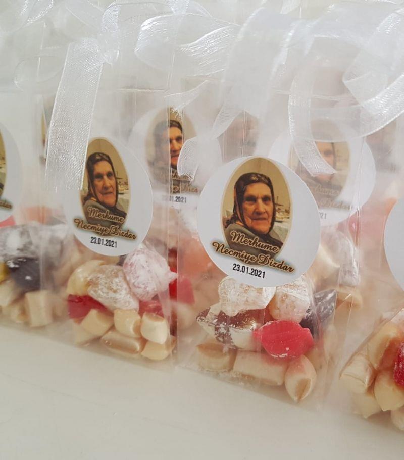 24 ADET PAKETLİ ETİKETLİ KURDELELİ AKİDE MEVLÜT ŞEKERİ 30 gr M04