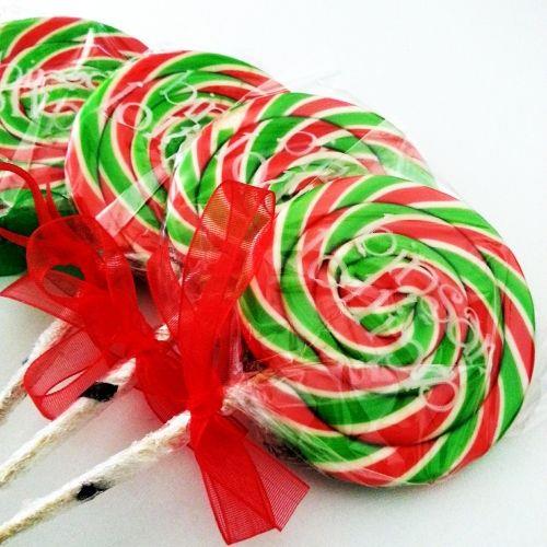 12 ADET KURDELELİ SOSYETE LOLİPOP KIRMIZI YEŞİL BEYAZ 15
