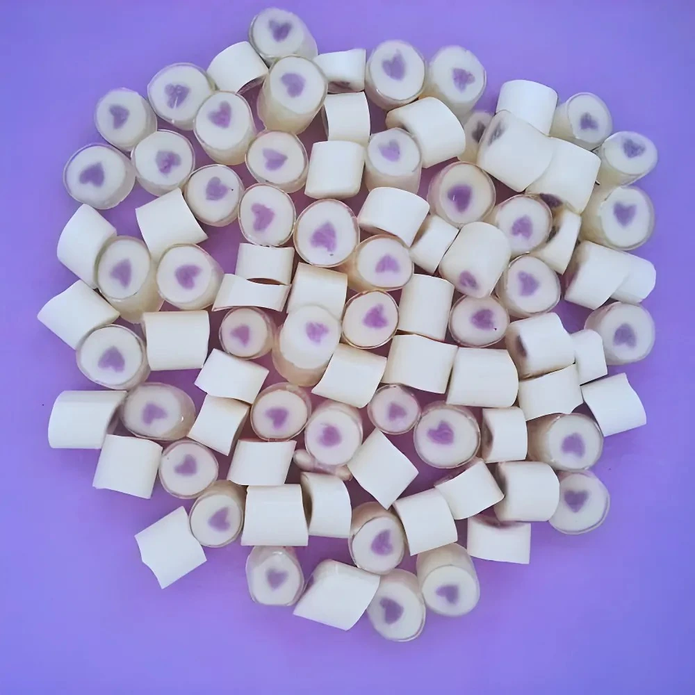 DIŞI BEYAZ İÇİ MOR KALP LOLLY KREMALI BÖĞÜRTLENLİ 250 GR