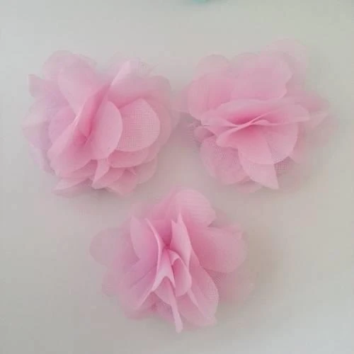 24 adet Lazer Kesim Çiçek Pembe C05