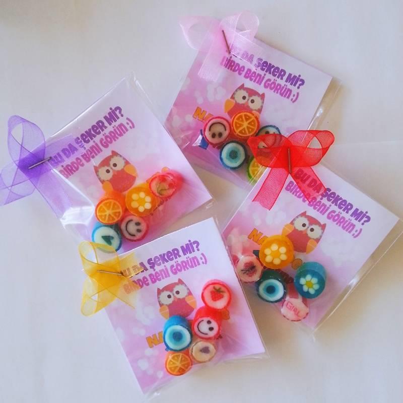24 ADET KARTLI 5'li LOLLY PAKET KIZ BEBEK ŞEKERİ 161