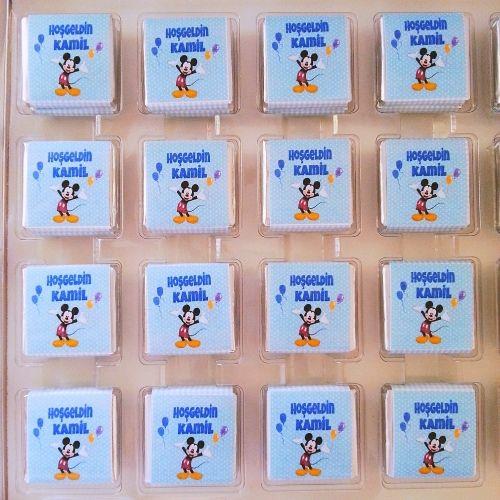 HOŞGELDİN ERKEK BEBEK ÇİKOLATASI 48 ADET KUTULU EC18