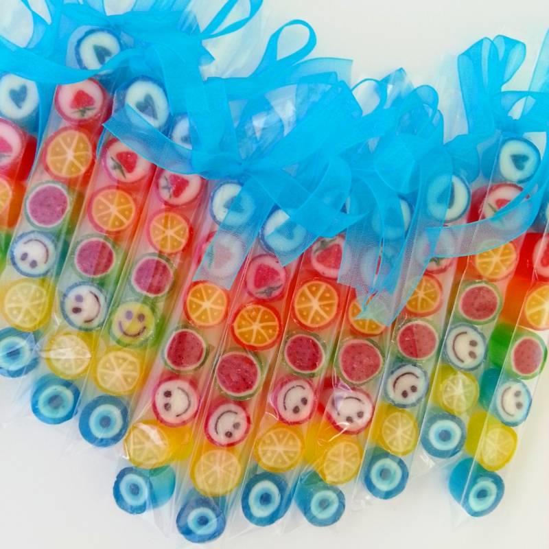 50 Adet MAVİ KURDELELİ PARMAK LOLLY ERKEK BEBEK ŞEKERİ PL05