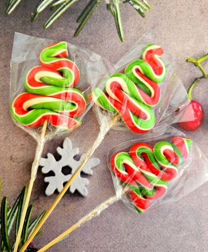 100 ADET ÇAM LOLİPOP KIRMIZI YEŞİL BEYAZ yy12