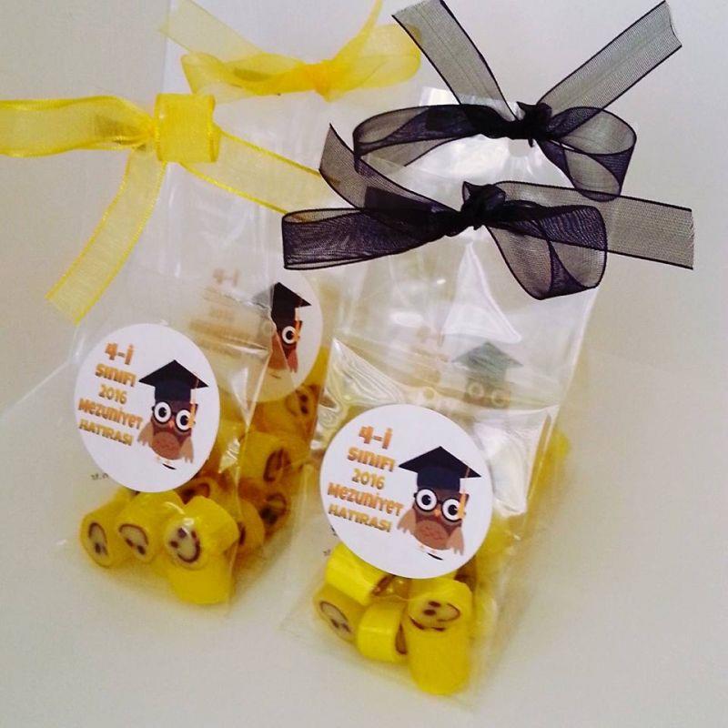 24 ADET KURDELELİ ETİKETLİ LOLLY MEZUNİYET ŞEKERİ 30 gr 47