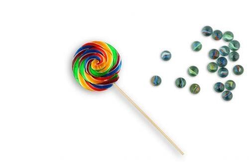 12 Adet Sosyete Lolipop Gökkuşağı