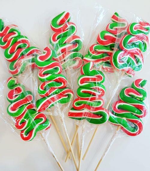 100 ADET ÇAM LOLİPOP KIRMIZI YEŞİL BEYAZ yy12
