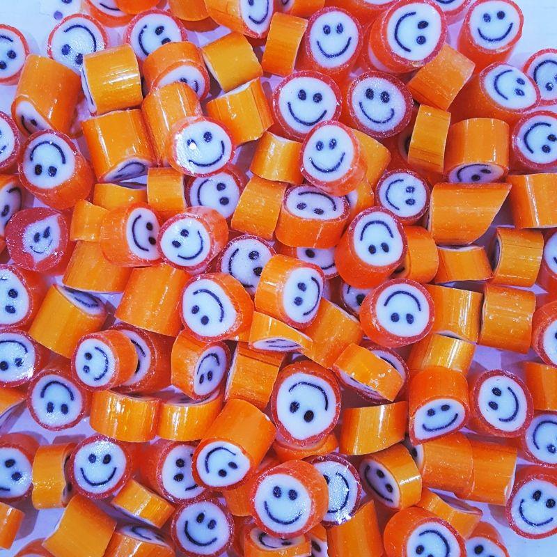 TURUNCU GÜLEN YÜZ LOLLY ŞEKER PORTAKAL AROMALI 250 GR