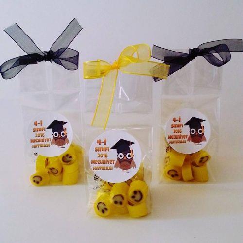 24 ADET KURDELELİ ETİKETLİ LOLLY MEZUNİYET ŞEKERİ 30 gr 47