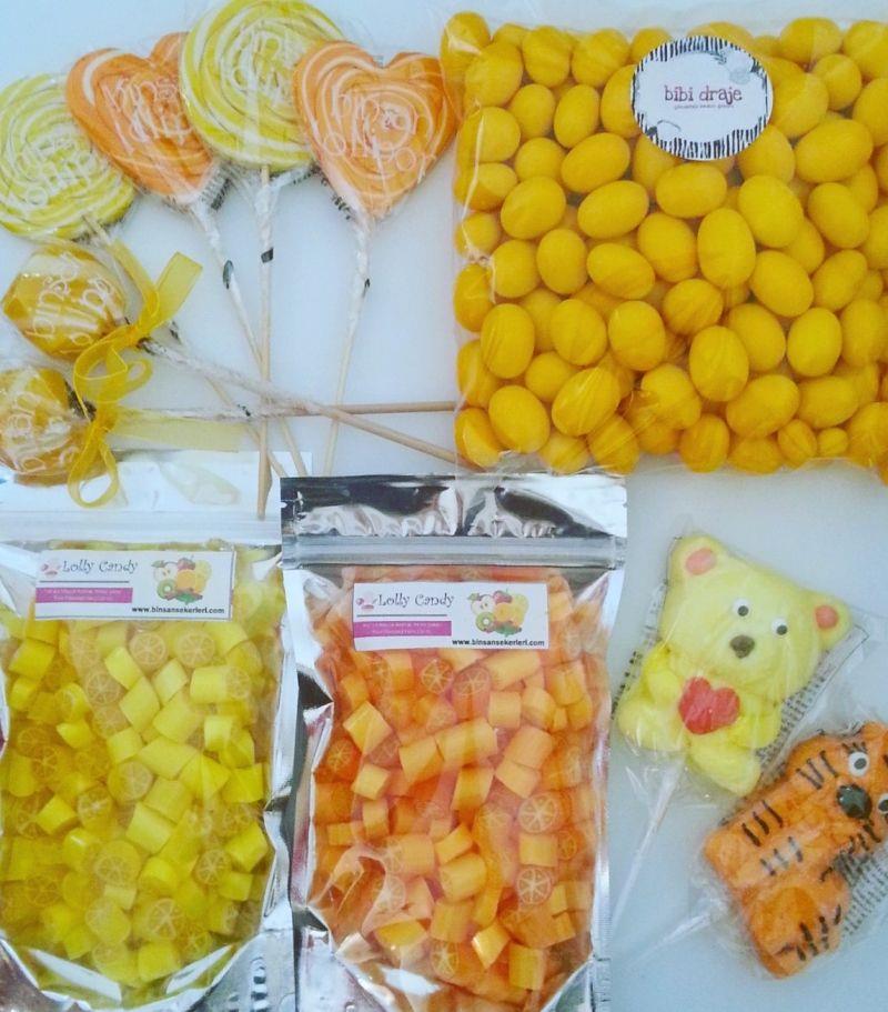 SARI TURUNCU MİNİ ŞEKER BÜFESİ